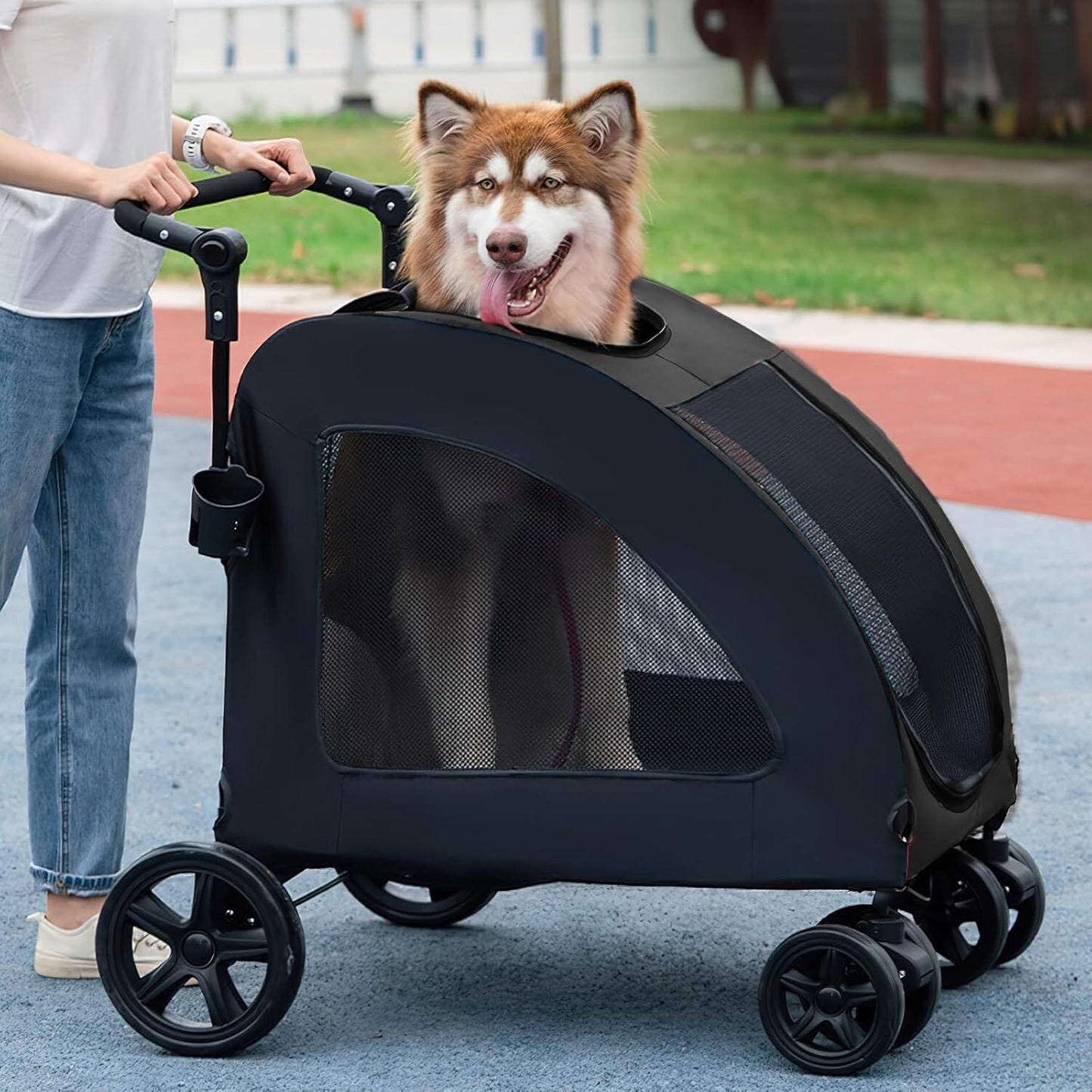 Poussette pour Chien - StrollyPet™ - Noir - Toutou trop chou