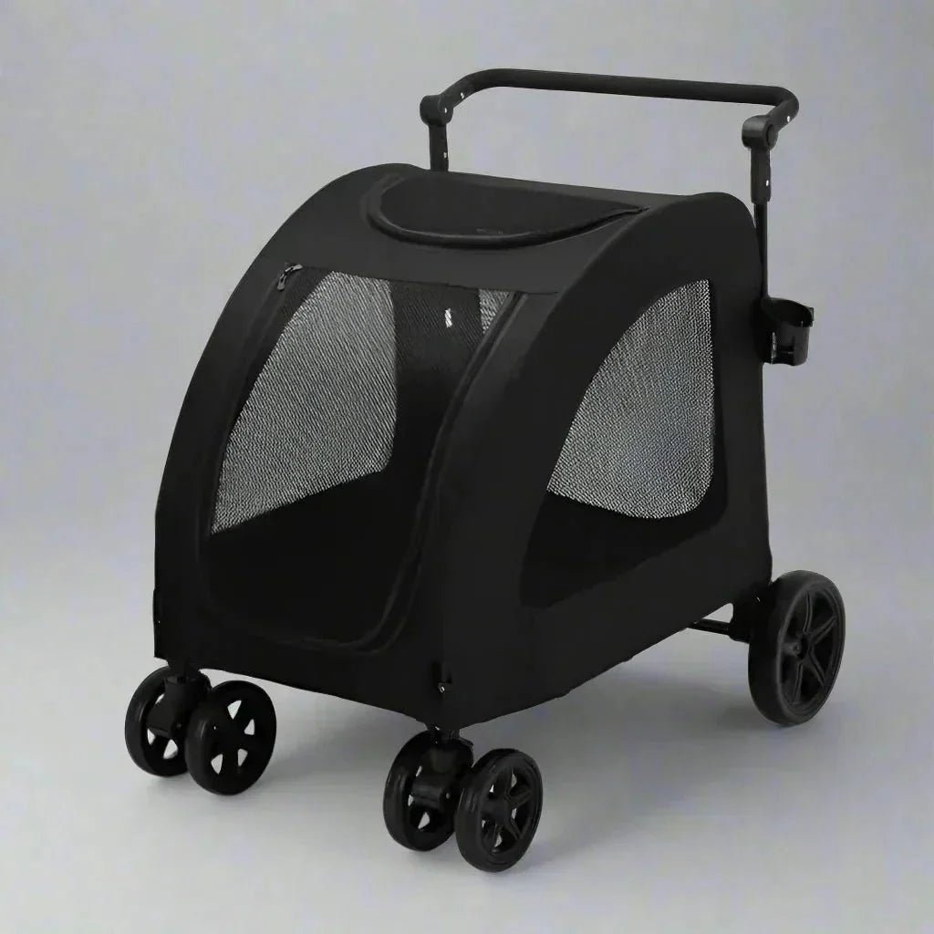 Poussette pour Chien - StrollyPet™ - Noir - Toutou trop chou