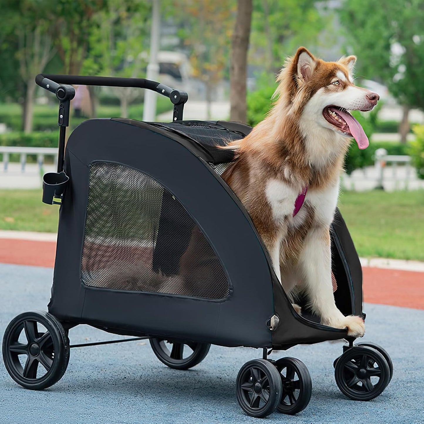 Poussette pour Chien - StrollyPet™ - Noir - Toutou trop chou