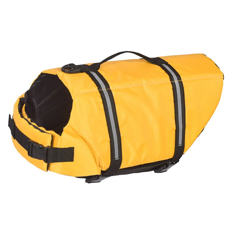gilet sauvetage chien jaune presentation