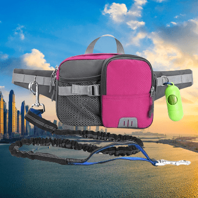 Laisse pour Chien - WaistBag™ - Rose - Toutou trop chou