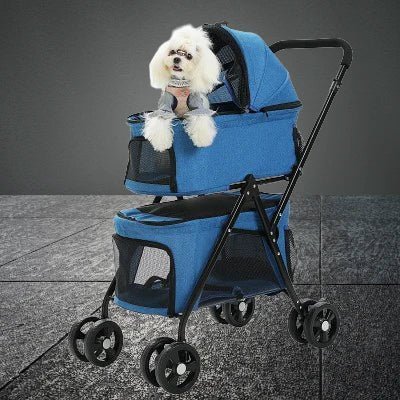 Poussette pour Chien - PetStroller™ - Bleu - Toutou trop chou