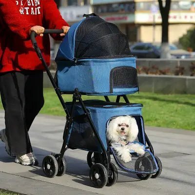 Poussette pour Chien - PetStroller™ - Bleu - Toutou trop chou