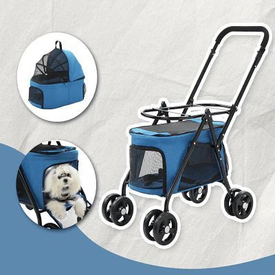 Poussette pour Chien - PetStroller™ - Bleu - Toutou trop chou
