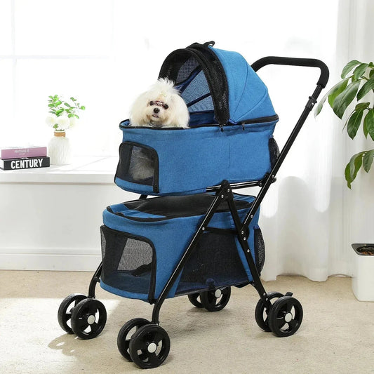 Poussette pour Chien - PetStroller™ - Bleu - Toutou trop chou