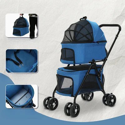 Poussette pour Chien - PetStroller™ - Bleu - Toutou trop chou