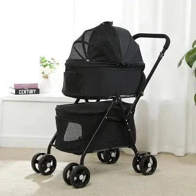 Poussette pour Chien - PetStroller™ - Noir - Toutou trop chou