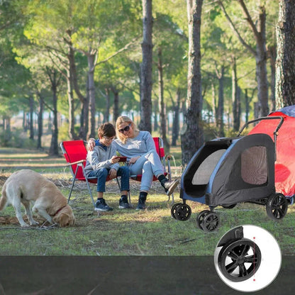 Poussette pour Chien - StrollyPet™ - Bleu - Toutou trop chou