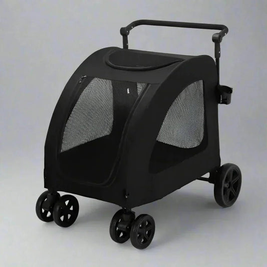 Poussette pour Chien - StrollyPet™ - Noir - Toutou trop chou