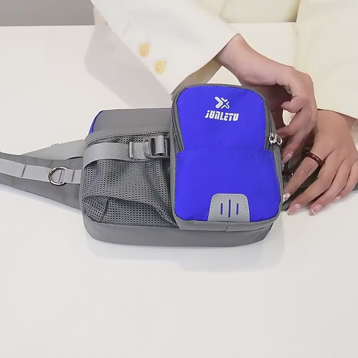 video laisse mains libres chien gris