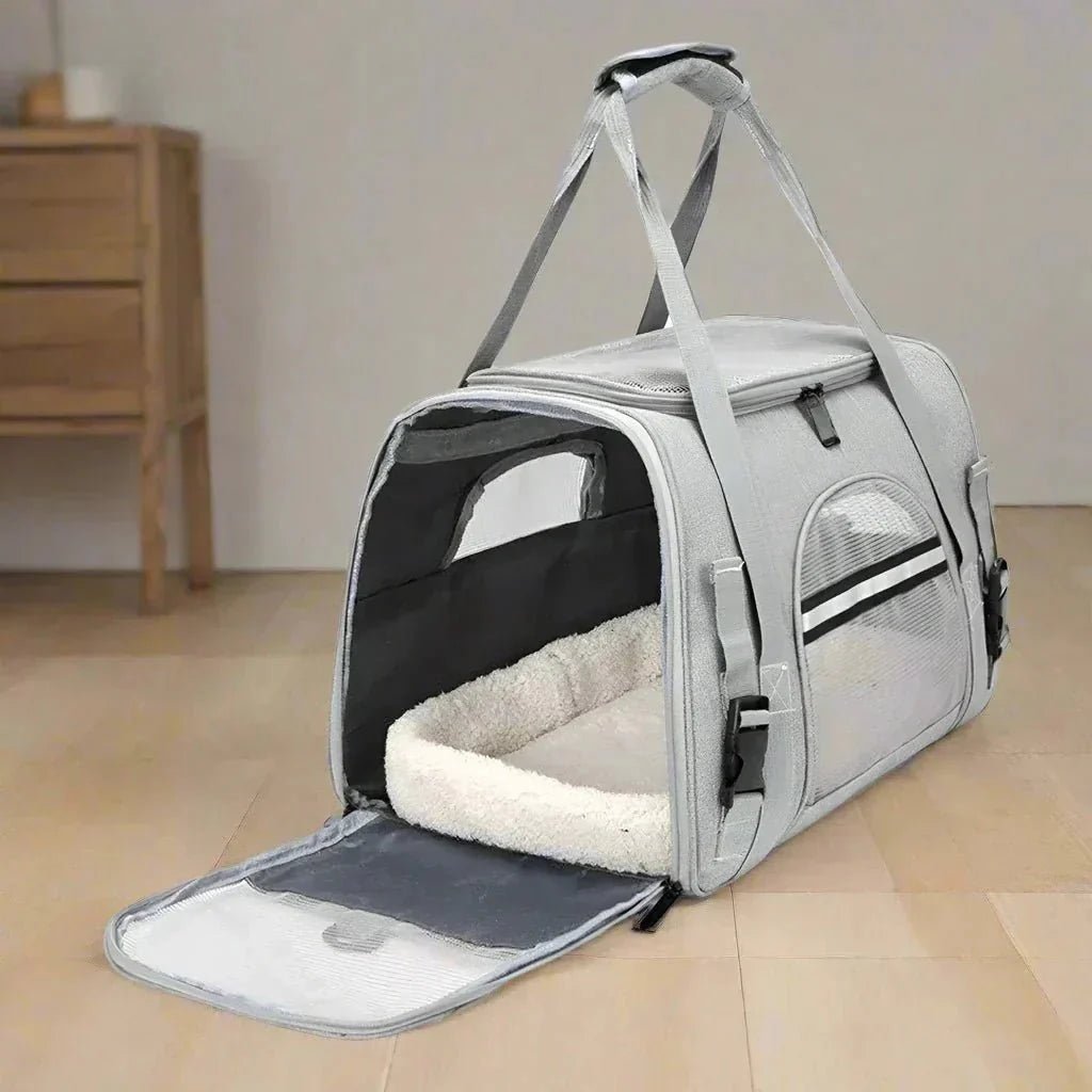 Sac de Transport pour Chien - DogCarrierBag™ - Gris - Toutou trop chou