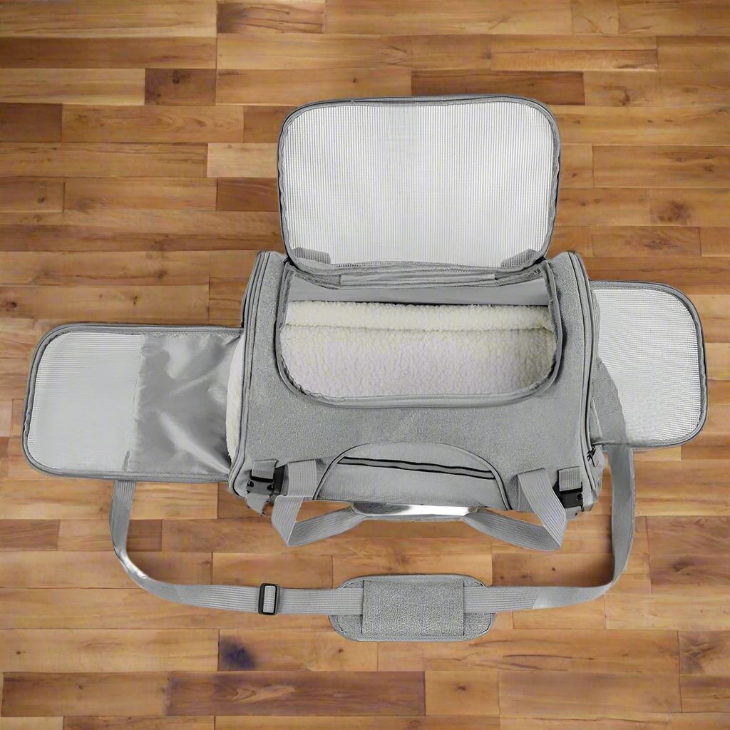 Sac de Transport pour Chien - DogCarrierBag™ - Gris - Toutou trop chou